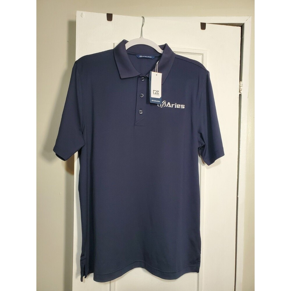 Cutter &‎ Buck Men's Blue Polo Shirt Size Medium, CB Dry Tech, UPF 50.   SKU #27